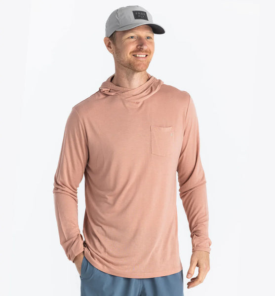 Free Fly Bamboo Lightweight Hoodie - Orange Dusk