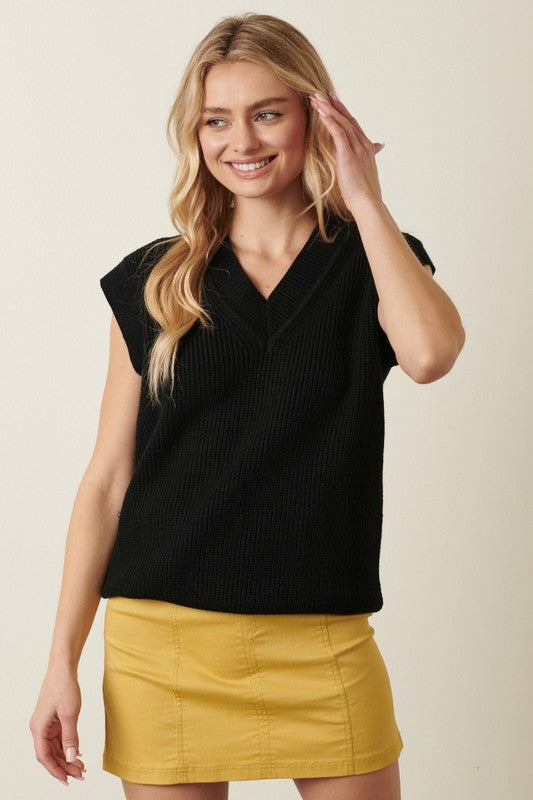 Sleeveless Sweater Black